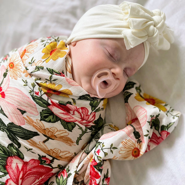 Muslin Swaddle Bamboo Blend - Vintage Floral
