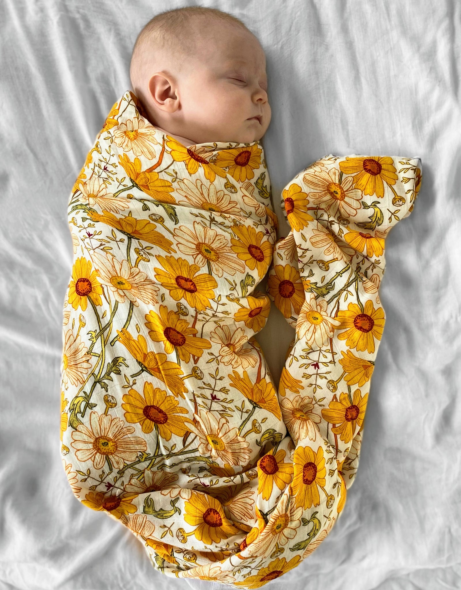 Muslin Swaddles Bamboo Blend - Daisy
