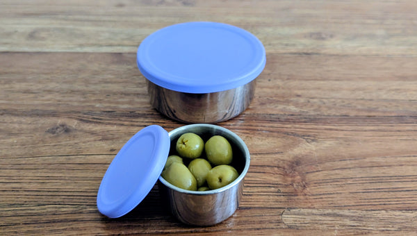 Mini Stainless Containers with silicone lids (Set of 2)
