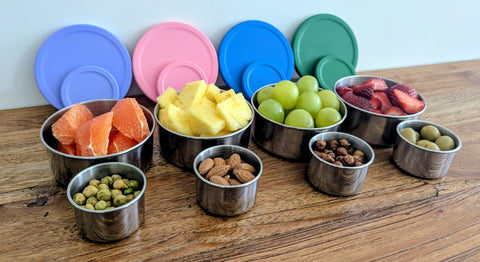 Mini Stainless Containers with silicone lids (Set of 2)