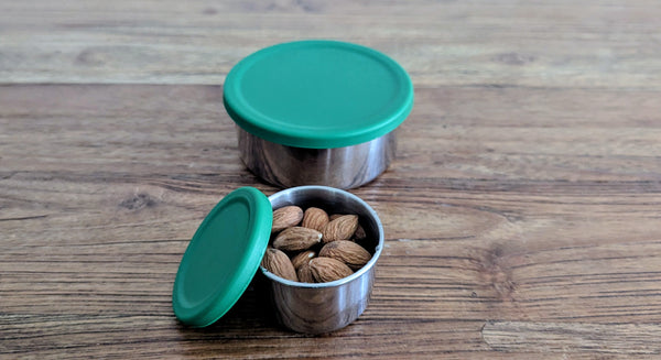 Mini Stainless Containers with silicone lids (Set of 2)