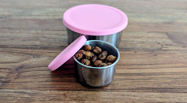 Mini Stainless Containers with silicone lids (Set of 2)