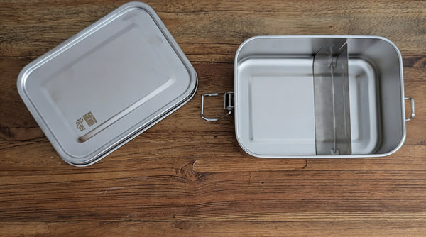 Stainless Steel Snack Box - 850ml | Removable Divider