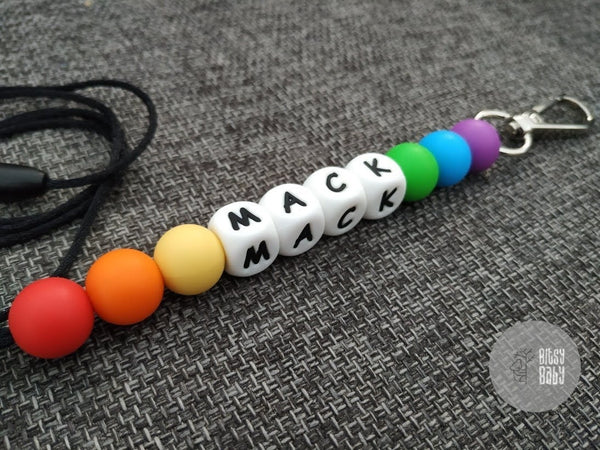Lanyard - Teacher Personalised Rainbow