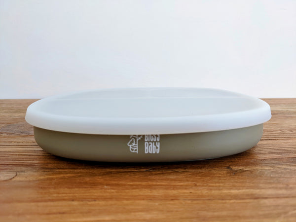 Silicone Suction Divided Plates with lids