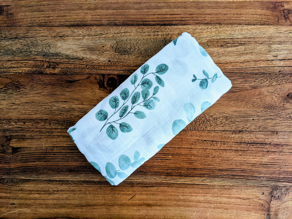 Muslin Swaddle Bamboo Blend - Eucalyptus