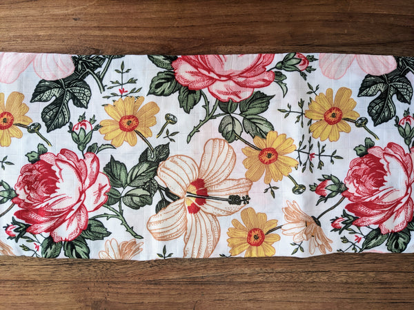 Muslin Swaddle Bamboo Blend - Vintage Floral