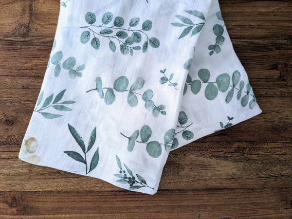 Muslin Swaddle Bamboo Blend - Eucalyptus