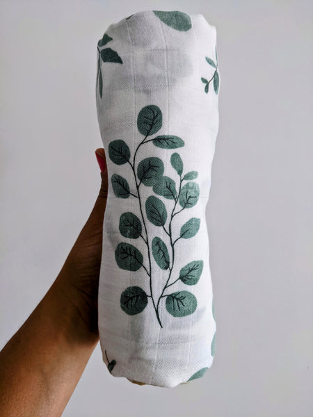 Muslin Swaddle Bamboo Blend - Eucalyptus