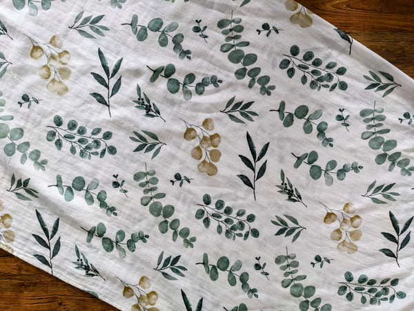 Muslin Swaddle Bamboo Blend - Eucalyptus