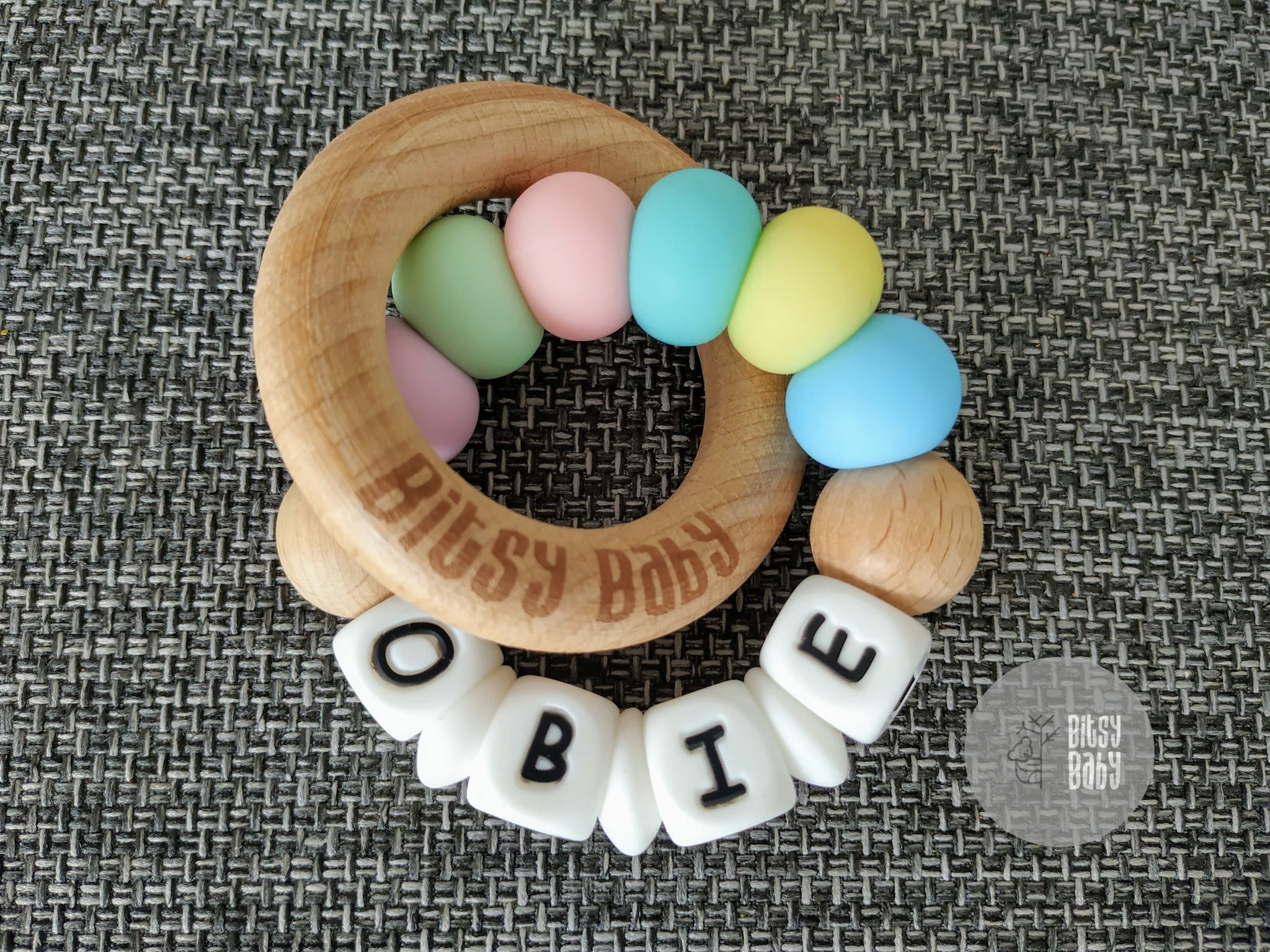 Teething Toy - Personalised Round