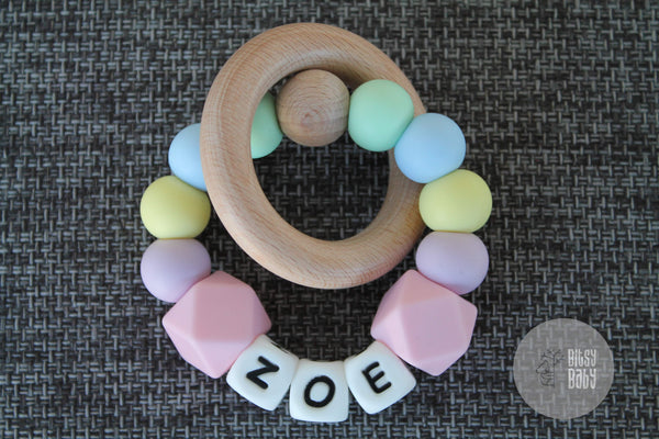 Teething Toy - Personalised Hexa