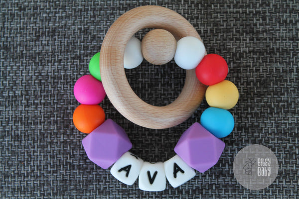 Teething Toy - Personalised Hexa