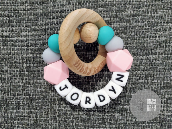 Teething Toy - Personalised Hexa