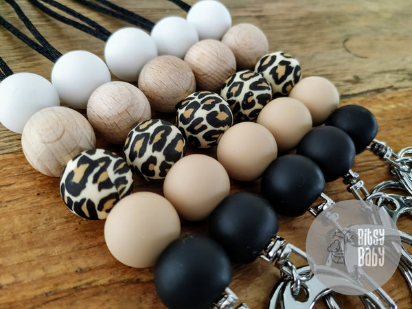 Lanyard - Cream Leopard