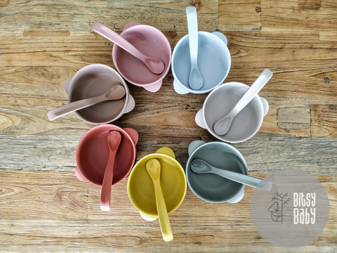 Silicone Suction Bowl & Spoon Sets