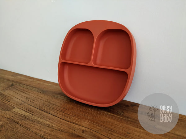 Silicone Suction Divided Plates with lids