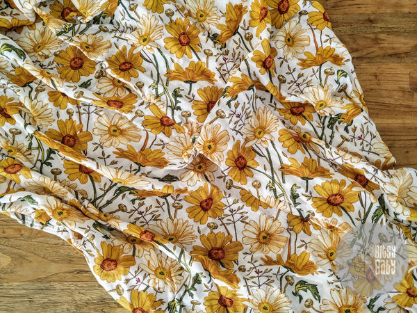 Muslin Swaddles Bamboo Blend - Daisy