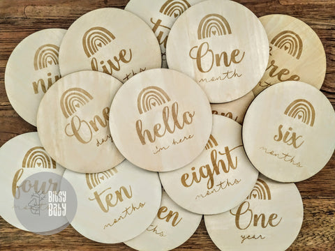 Wooden Milestone Discs